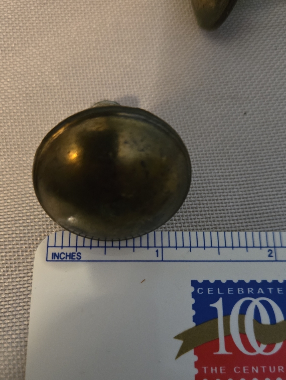 Antique Brass Round Drawer Knobs - Set of 10 - Picture 3 of 3